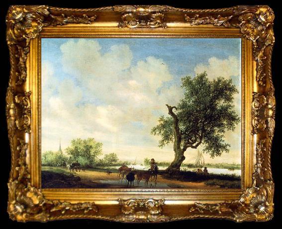 framed  RUYSDAEL, Salomon van Landscape (detail) f, ta009-2